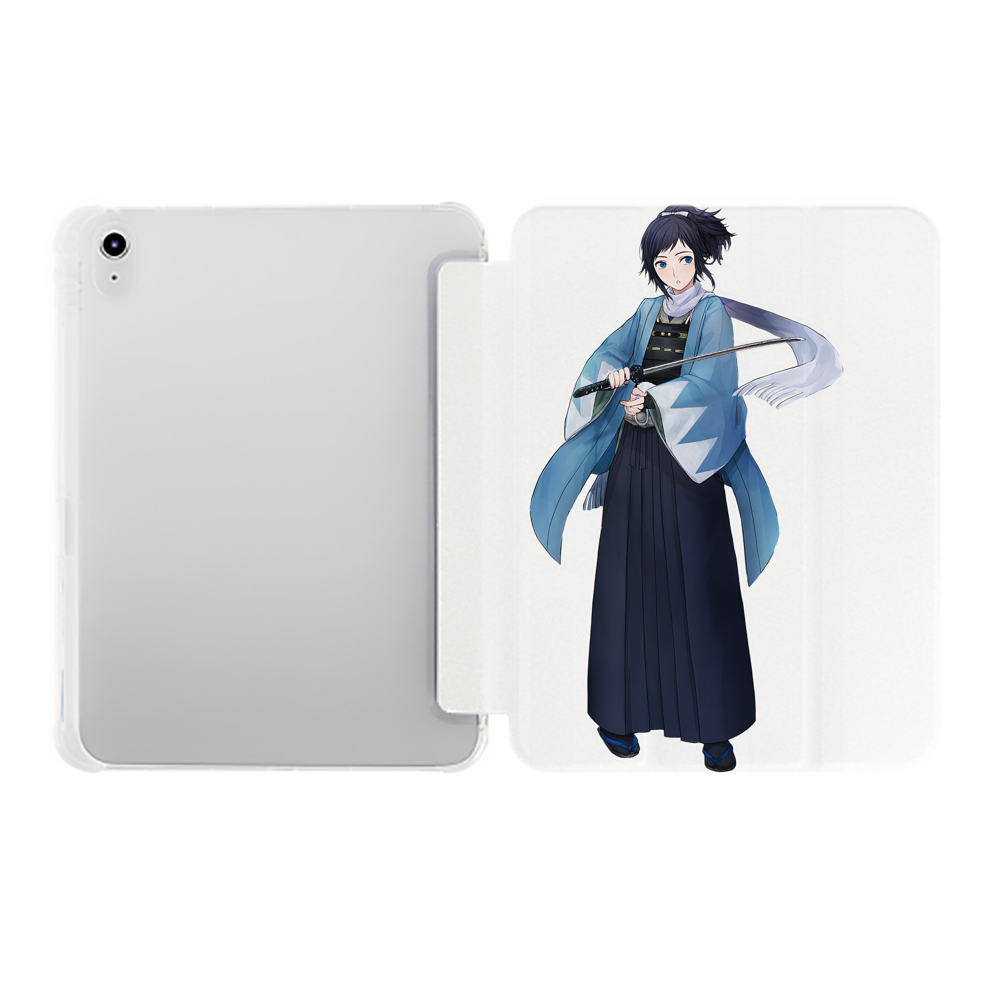 （画像用） 刀剣乱舞 Touken Ranbu IPad ケース ペン収納付き 三つ折りスタンド PUレザー×シリコン 対応機種9.5/10.5/10.9インチ